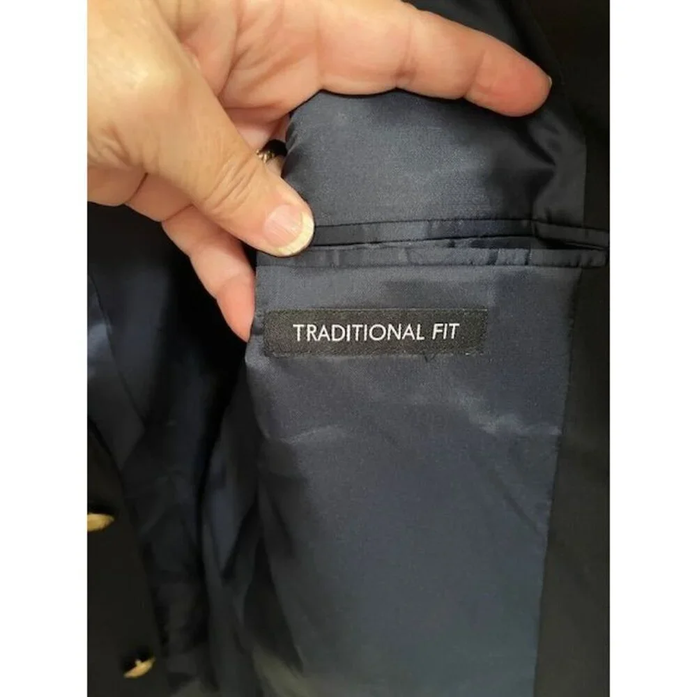 Jos A. Bank Executive Blazer Traditional Fit Men's‎ 42L Black 100% Wool